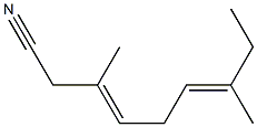 3,7-Dimethyl-3,6-nonadienenitrile Structure
