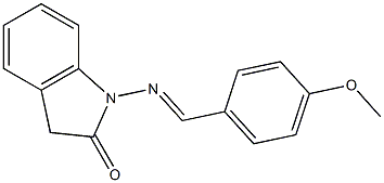 1-[(4-Methoxybenzylidene)amino]-1H-indol-2(3H)-one 구조식 이미지