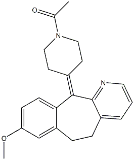5,6-Dihydro-11-(1-acetyl-4-piperidinylidene)-8-methoxy-11H-benzo[5,6]cyclohepta[1,2-b]pyridine Structure