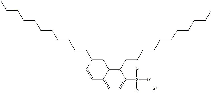 1,7-Diundecyl-2-naphthalenesulfonic acid potassium salt 구조식 이미지