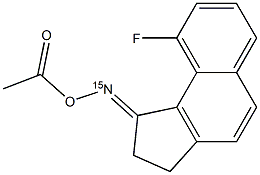 9-Fluoro-2,3-dihydro-1H-benz[e]inden-1-one O-acetyl(15N)oxime Structure