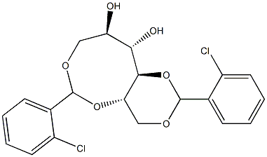 1-O,5-O:4-O,6-O-Bis(2-chlorobenzylidene)-L-glucitol 구조식 이미지
