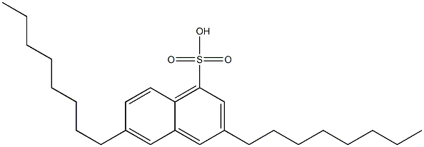 3,6-Dioctyl-1-naphthalenesulfonic acid Structure