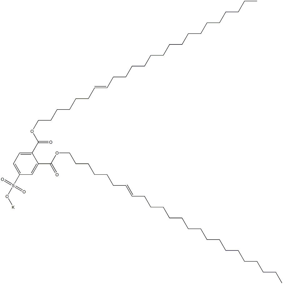 4-(Potassiosulfo)phthalic acid di(7-tetracosenyl) ester 구조식 이미지