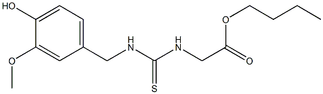 N-(Vanillylthiocarbamoyl)glycine butyl ester Structure