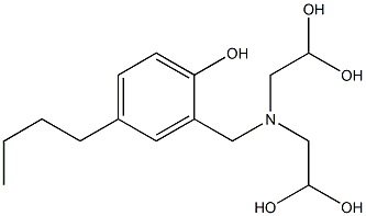 2-[Bis(2,2-dihydroxyethyl)aminomethyl]-4-butylphenol Structure