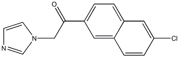 1-[2-Oxo-2-(6-chloro-2-naphtyl)ethyl]-1H-imidazole 구조식 이미지