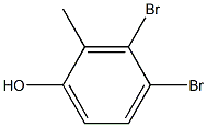 3,4-Dibromo-2-methylphenol Structure