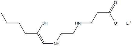 3-[N-[2-[N-(2-Hydroxy-1-hexenyl)amino]ethyl]amino]propionic acid lithium salt Structure