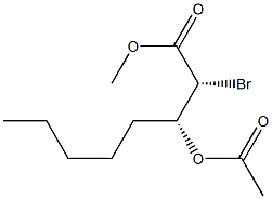 (2R,3R)-3-Acetoxy-2-bromooctanoic acid methyl ester 구조식 이미지