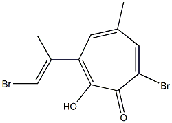 3-[(E)-2-Bromo-1-methylethenyl]-2-hydroxy-7-bromo-5-methyl-2,4,6-cycloheptatrien-1-one Structure