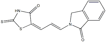 2-Thioxo-5-[3-(1-oxoisoindolin-2-yl)-2-propenylidene]thiazolidin-4-one 구조식 이미지