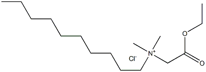 N-Ethoxycarbonylmethyl-N,N-dimethyldecylammonium chloride 구조식 이미지