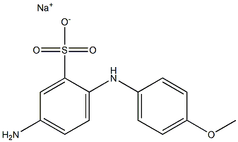 5-Amino-2-(p-anisidino)benzenesulfonic acid sodium salt Structure