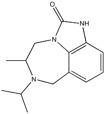 4,5,6,7-Tetrahydro-5-methyl-6-isopropylimidazo[4,5,1-jk][1,4]benzodiazepin-2(1H)-one 구조식 이미지