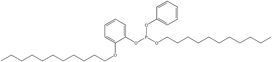 Phosphorous acid 2-(undecyloxy)undecyldiphenyl ester Structure