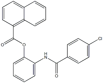 1-Naphthoic acid 2-(4-chlorobenzoylamino)phenyl ester 구조식 이미지