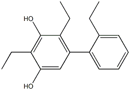 2,4-Diethyl-5-(2-ethylphenyl)benzene-1,3-diol 구조식 이미지