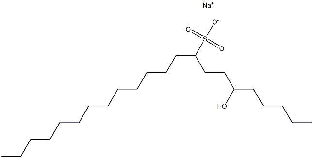 6-Hydroxydocosane-9-sulfonic acid sodium salt 구조식 이미지