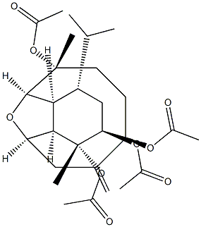 (1R,2R,4S,4aS,5R,6R,9R,12R,12aR)-1,2,6,9-Tetraacetoxytetradecahydro-1,6-dimethyl-10-methylene-4-isopropyl-5,12-epoxybenzocyclodecene Structure