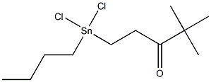 Butyl(3-oxo-4,4-dimethylpentyl)dichlorostannane 구조식 이미지