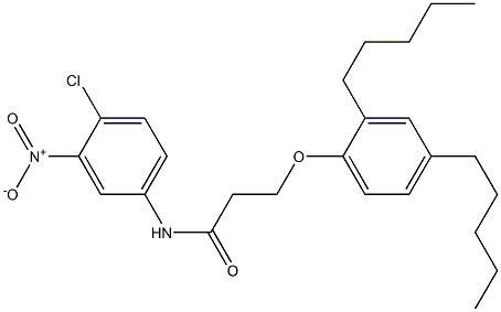 N-(4-Chloro-3-nitrophenyl)-3-(2,4-diamylphenoxy)propanamide 구조식 이미지