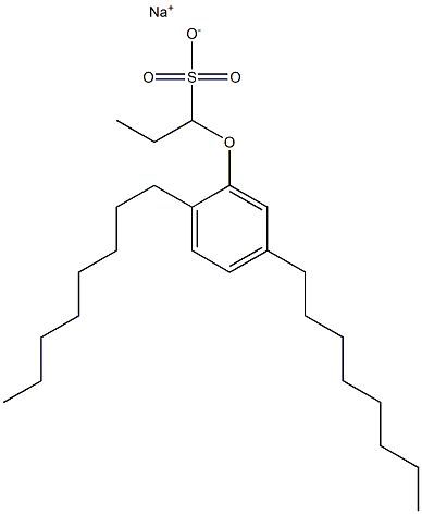 1-(2,5-Dioctylphenoxy)propane-1-sulfonic acid sodium salt Structure