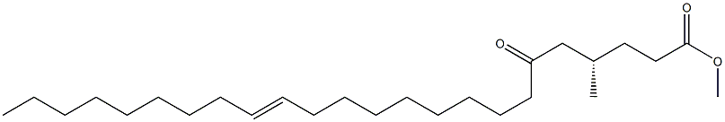 [S,(-)]-4-Methyl-6-oxo-15-tetracosenoic acid methyl ester 구조식 이미지