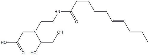 N-(1,2-Dihydroxyethyl)-N-[2-(6-decenoylamino)ethyl]aminoacetic acid 구조식 이미지