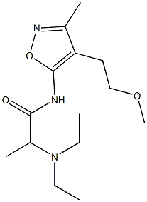 2-(Diethylamino)-N-[4-(2-methoxyethyl)-3-methylisoxazol-5-yl]propionamide Structure