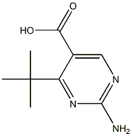 2-Amino-4-tert-butylpyrimidine-5-carboxylic acid Structure