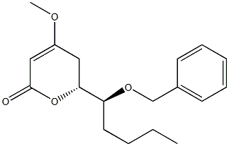 (6R)-6-[(S)-1-Benzyloxypentyl]-5,6-dihydro-4-methoxy-2H-pyran-2-one 구조식 이미지