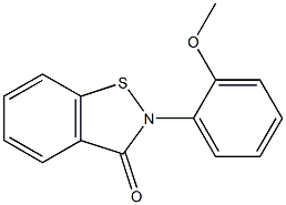 2-(2-Methoxyphenyl)-1,2-benzisothiazol-3(2H)-one 구조식 이미지