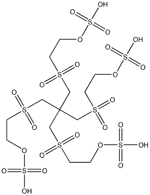 Tetrakis[2-(hydroxysulfonyloxy)ethylsulfonylmethyl]methane 구조식 이미지