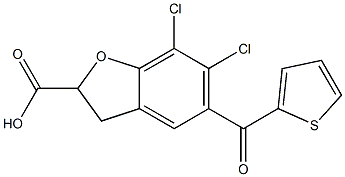 6,7-Dichloro-5-[(thiophen-2-yl)carbonyl]-2,3-dihydrobenzofuran-2-carboxylic acid Structure