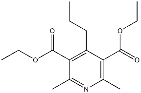 2,6-Dimethyl-4-propyl-pyridine-3,5-dicarboxylic acid diethyl ester Structure