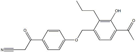 3-[4-(4-Acetyl-3-hydroxy-2-propylbenzyloxy)phenyl]-3-oxopropionitrile Structure