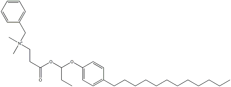 N,N-Dimethyl-N-benzyl-N-[2-[[1-(4-dodecylphenyloxy)propyl]oxycarbonyl]ethyl]aminium Structure