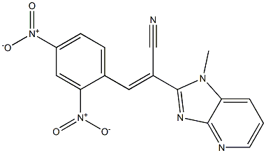 3-(2,4-Dinitrophenyl)-2-[1-methyl-1H-imidazo[4,5-b]pyridin-2-yl]propenenitrile Structure