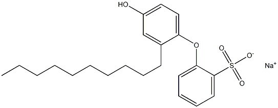 4'-Hydroxy-2'-decyl[oxybisbenzene]-2-sulfonic acid sodium salt Structure