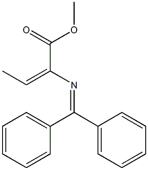2-[(Diphenylmethylene)amino]isocrotonic acid methyl ester 구조식 이미지
