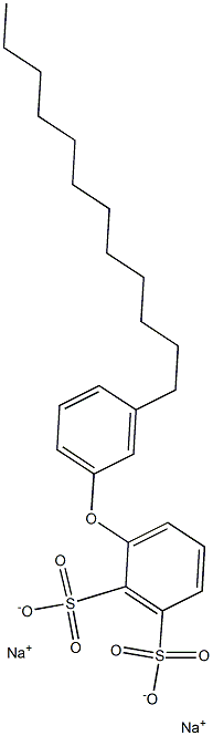 3'-Dodecyl[oxybisbenzene]-2,3-disulfonic acid disodium salt Structure