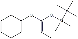 (Z)-1-(tert-Butyldimethylsilyloxy)-1-cyclohexyloxy-1-propene 구조식 이미지