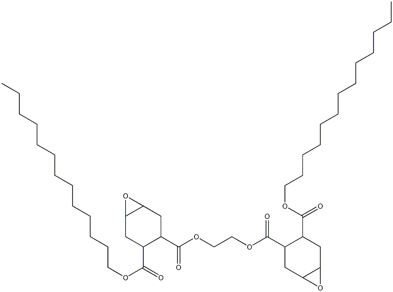 Bis[2-(tridecyloxycarbonyl)-4,5-epoxy-1-cyclohexanecarboxylic acid]ethylene ester 구조식 이미지