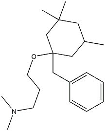 3-[(1-Benzyl-3,3,5-trimethylcyclohexyl)oxy]-N,N-dimethylpropan-1-amine 구조식 이미지