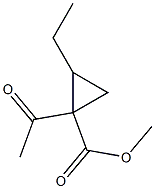 2-Ethyl-1-acetylcyclopropane-1-carboxylic acid methyl ester Structure