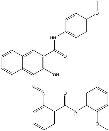 4-[[2-[[(2-Methoxyphenyl)amino]carbonyl]phenyl]azo]-3-hydroxy-N-(4-methoxyphenyl)-2-naphthalenecarboxamide Structure