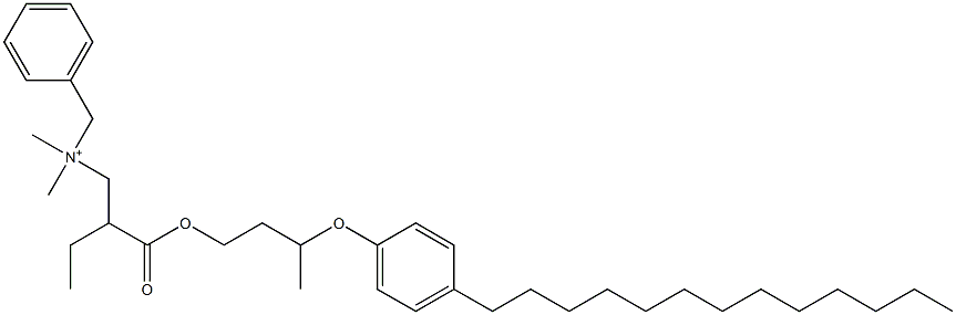 N,N-Dimethyl-N-benzyl-N-[2-[[3-(4-tridecylphenyloxy)butyl]oxycarbonyl]butyl]aminium Structure