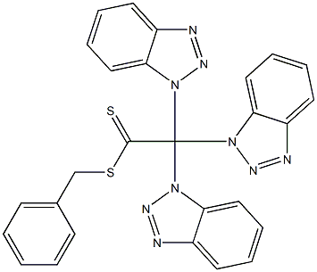 Tris(1H-benzotriazol-1-yl)dithioacetic acid benzyl ester Structure