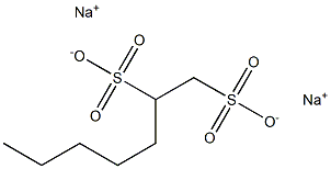 1,2-Heptanedisulfonic acid disodium salt 구조식 이미지